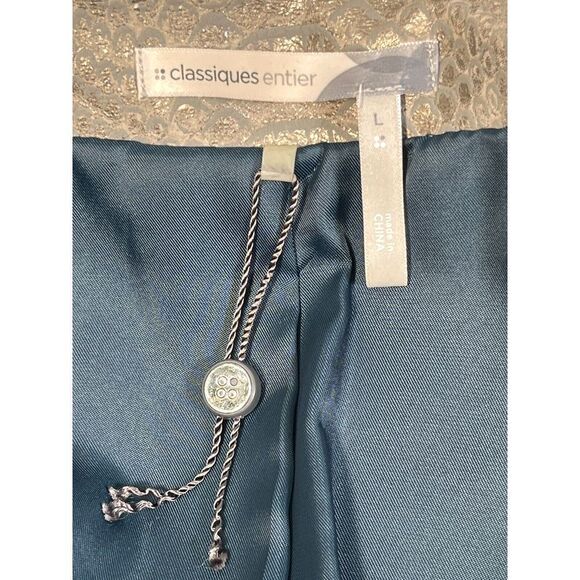 Classiques Entier Snake Print 100% Leather Blazer Jacket Taupe Gold - Picture 6 of 14